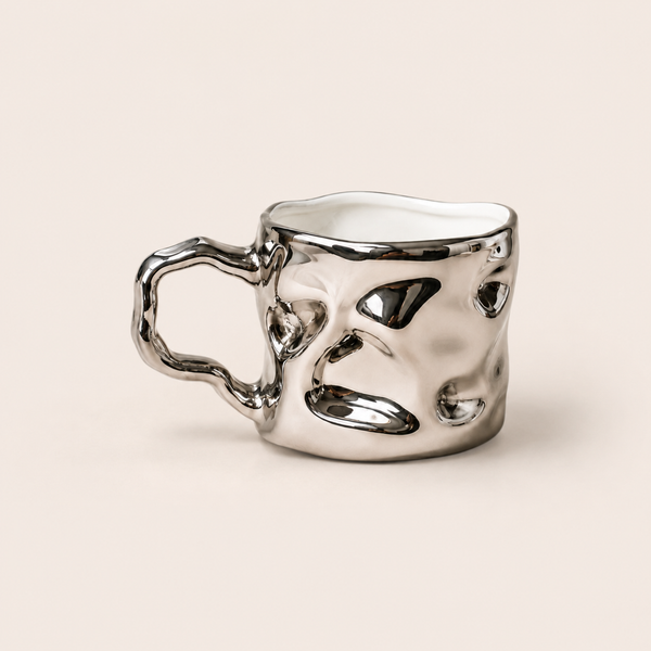 Abstract Mug — Silver