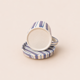Stripe Cup & Saucer — Blue