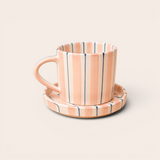 Stripe Cup & Saucer — Pink