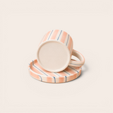 Stripe Cup & Saucer — Pink