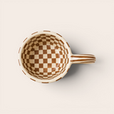 Checkerboard Mug — Brown