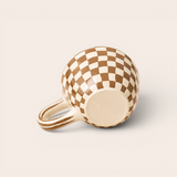 Checkerboard Mug — Brown