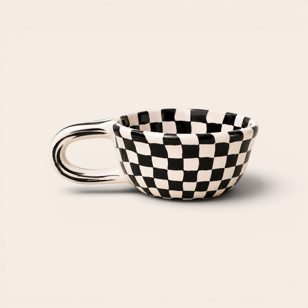 Checkerboard Mug — Black