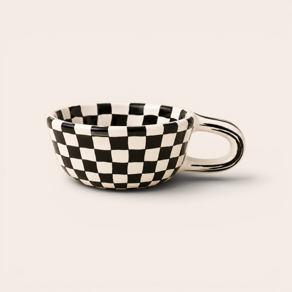 Checkerboard Mug — Black