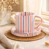 Stripe Cup & Saucer — Olive