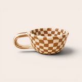 Checkerboard Mug — Brown