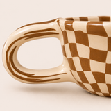 Checkerboard Mug — Brown