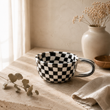 Checkerboard Mug — Brown