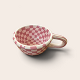 Checkerboard Mug — Pink