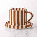 Stripe Cup & Saucer — Olive