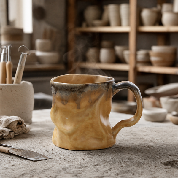 Crumple Mug — Caramel