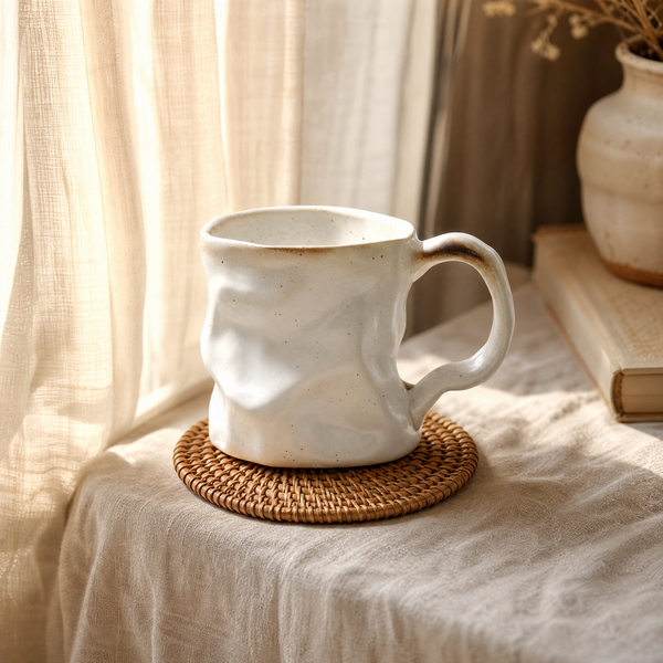 Crumple Mug — Chalk
