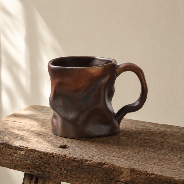 Crumple Mug — Bronze